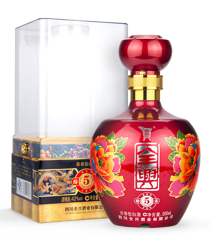 42°全兴绵柔5（透明盒）500ml