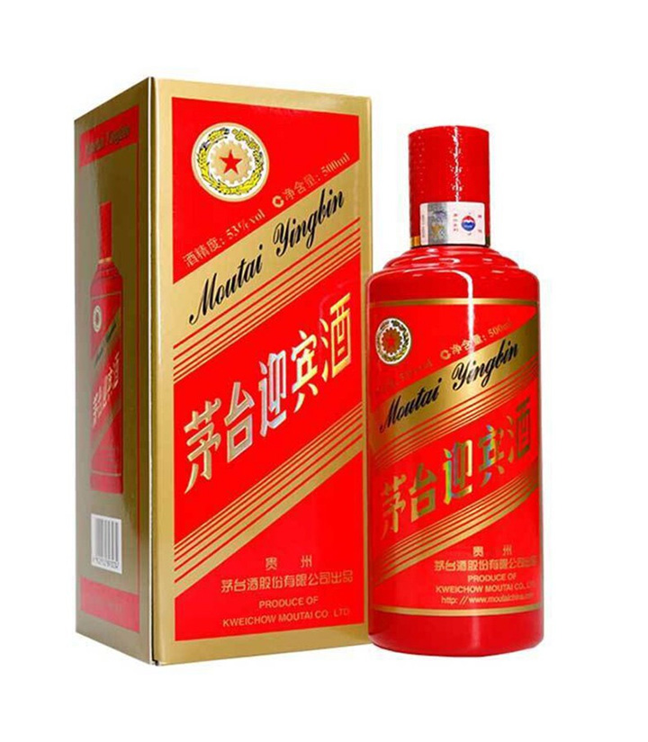 53° 茅台迎宾酒（中国红）500ml（新旧款随机发货）