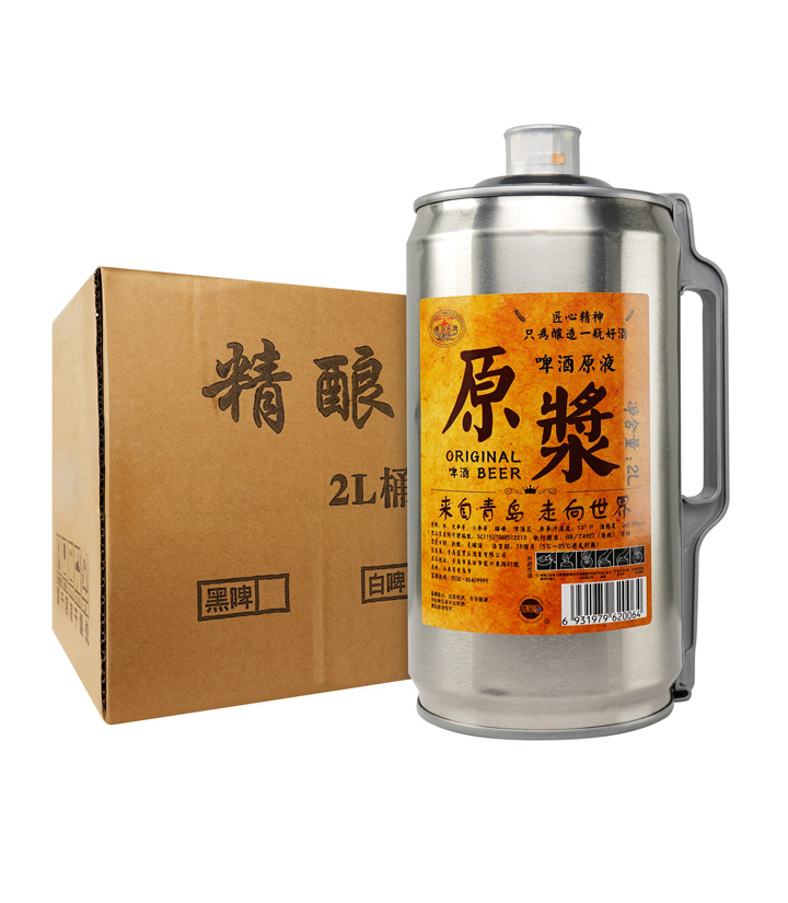 青岛原浆啤酒2L 瓶