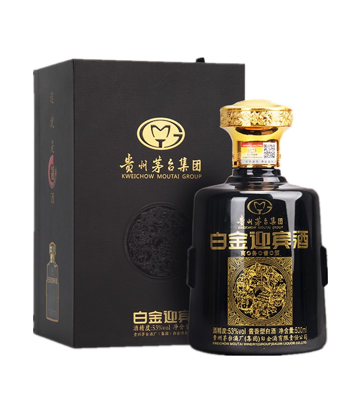 53°茅台白金迎宾酒商务酱酒（黑）500ml 件