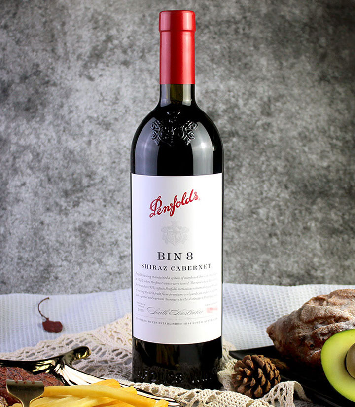 14.5°澳洲奔富BIN8设拉子赤霞珠红葡萄酒750ml