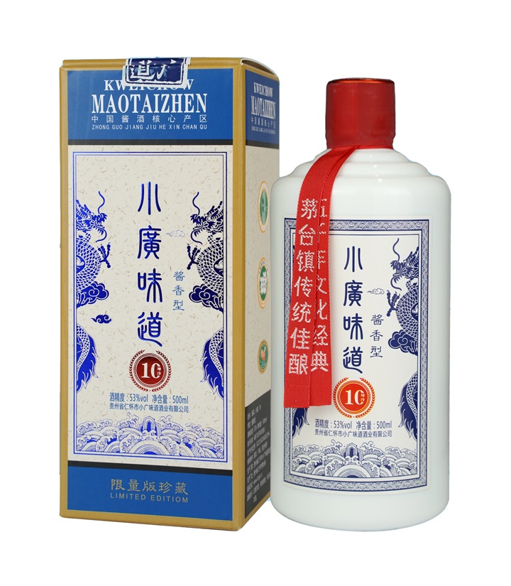 53°小广味道蓝金酱坤沙10年500ml