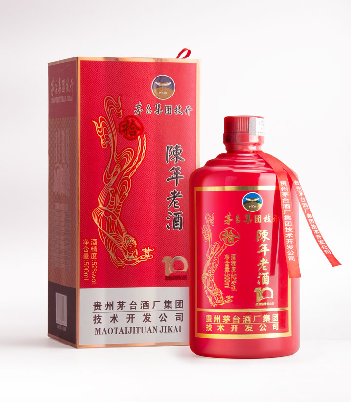 52°茅台技开陈年老酒10年（手工盒）500ml