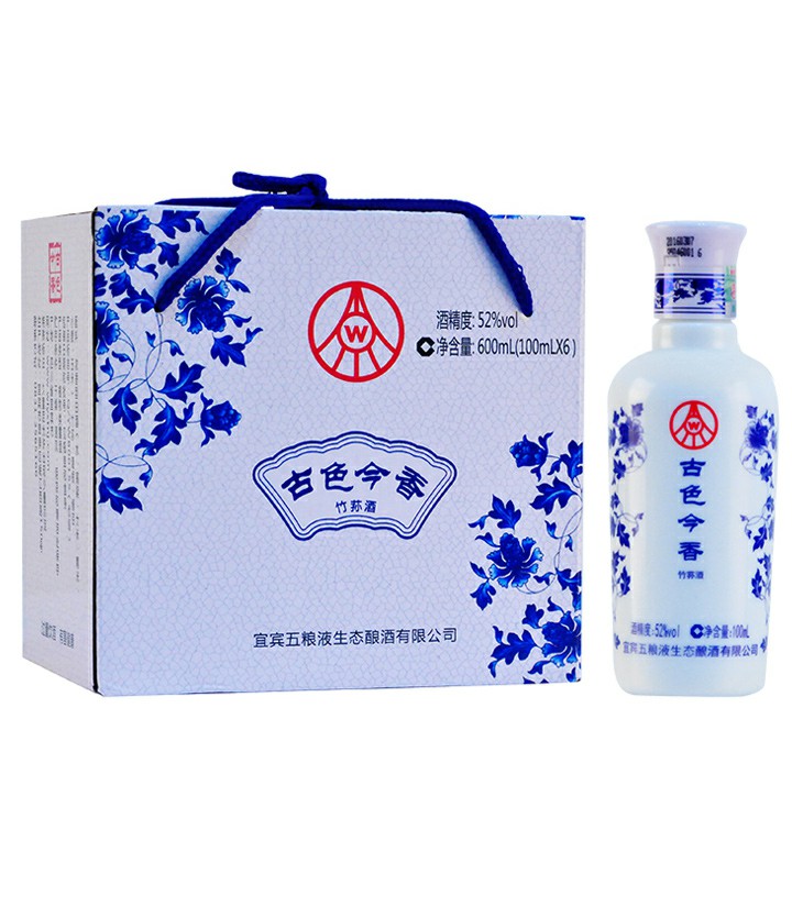 52°五粮液古色今香小酒100ml*6  瓶