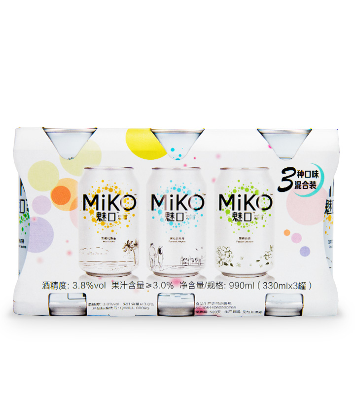 魅口三听混装鸡尾酒330ml*3 件