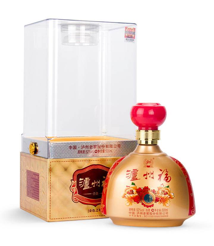 52°泸州老窖泸州福金色之尊（金） 500ml 瓶