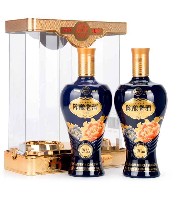 53°汾酒陈酿老酒一坛香尊品475ml*2 件