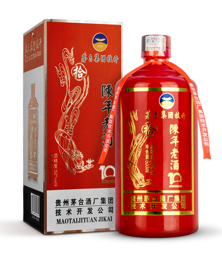52°茅台技开陈年老酒10年（手工盒）500ml