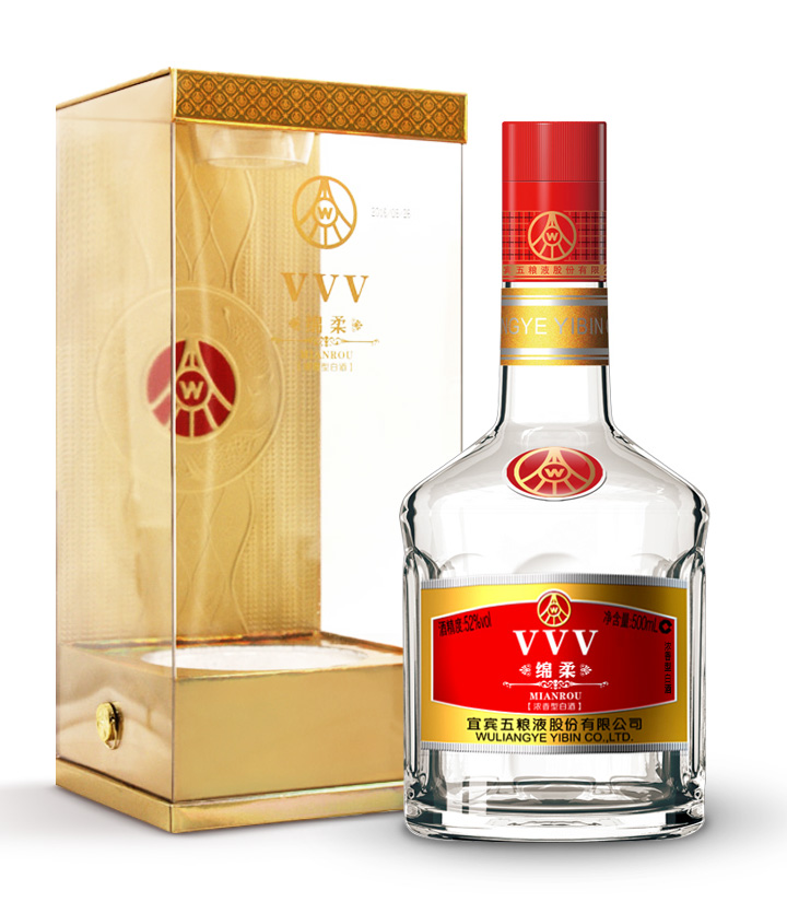 52°五粮液VVV绵柔500ml