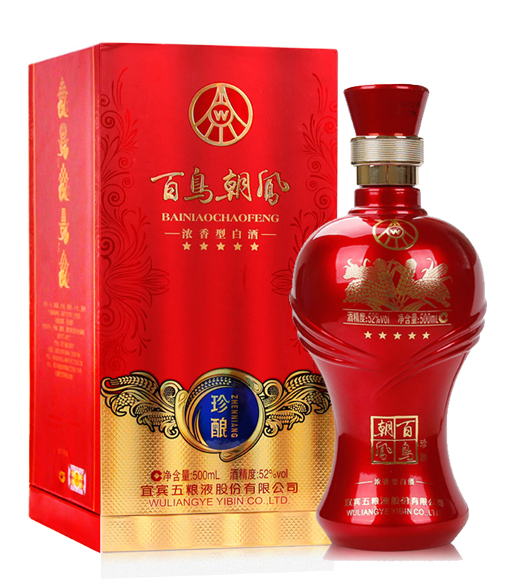 52°五粮液股份有限公司出品百鸟朝凤珍酿500ml 瓶