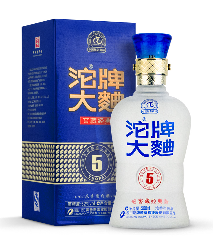 52°沱牌大曲窖藏经典5年500ml 件