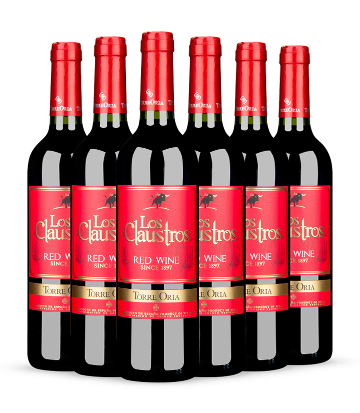 12°西班牙克劳斯特罗红标干红葡萄酒750ml 件