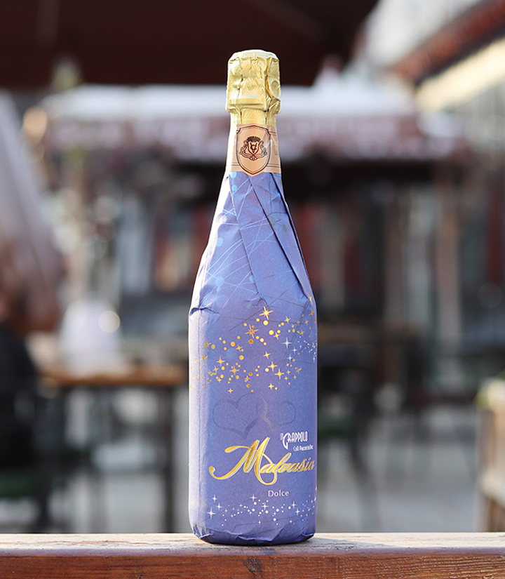 7°意大利万多金牌美莎甜白起泡葡萄酒（货号E 蓝)750ml 瓶