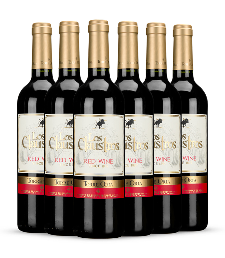 12°西班牙克劳斯特罗银标干红葡萄酒750ml 件