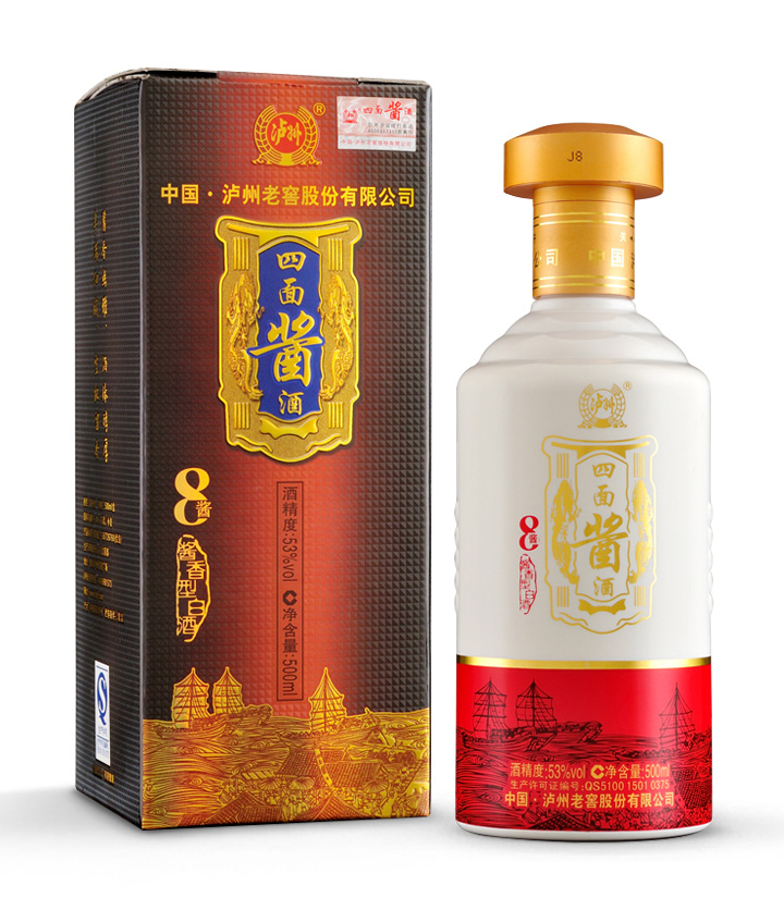53°泸州老窖四面酱酒酱8 500ml 瓶